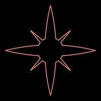 neon stella scintilla rosso colore vettore illustrazione Immagine piatto stile