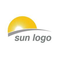 sole leggero per attività commerciale logo design modello vettore