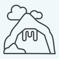 icona grotta. relazionato per alaska simbolo. linea stile. semplice design modificabile. semplice illustrazione vettore