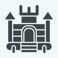 icona gonfiabile castello. relazionato per divertimento parco simbolo. glifo stile. semplice design modificabile. semplice illustrazione vettore