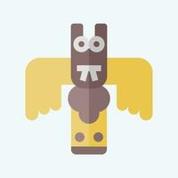 icona totem. relazionato per alaska simbolo. piatto stile. semplice design modificabile. semplice illustrazione vettore