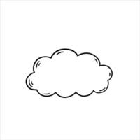 disegnato a mano nuvoloso tempo metereologico scarabocchio vettore illustrazione