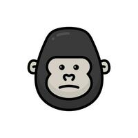 semplice gorilla diretto colore icona. il icona può essere Usato per siti web, Stampa modelli, presentazione modelli, illustrazioni, eccetera vettore