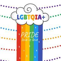 un' arcobaleno con il parola LGBTQ scritto su esso - lgbtqiap vettore