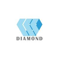 diamante frecce geometrico ombra logo vettore