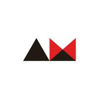 lettera am triangoli geometrico logo vettore