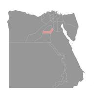 beni citare in giudizio governatorato carta geografica, amministrativo divisione di Egitto. vettore illustrazione.