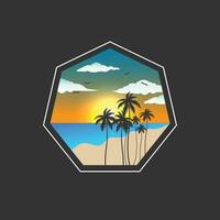 tropicale isola logo vettore