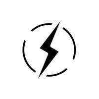 fulmine icona, A tuono sciopero piatto vettore illustrazione, energia simbolo logo isolato su un' bianca sfondo.