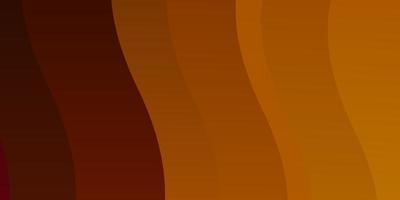 texture vettoriale arancione chiaro con curve. illustrazione luminosa con archi circolari sfumati. design per la tua promozione aziendale.