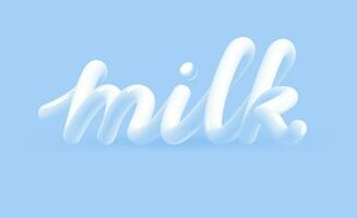 3d tipografia. lucido latte carattere tipografico su il blu sfondo. esclusivo lettering vettore