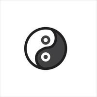 yin yang icona vettore illustrazione simbolo