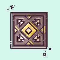 icona tappeto. relazionato per americano indigeno simbolo. mbe stile. semplice design modificabile. semplice illustrazione vettore