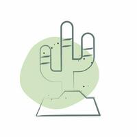 icona cactus. relazionato per americano indigeno simbolo. colore individuare stile. semplice design modificabile. semplice illustrazione vettore