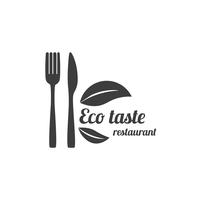 Logo di cibo ristorante etichetta alimentare vettore