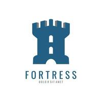 fortezza logo modello nel vettore forma