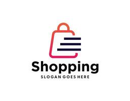 shopping carrello logo e shopping borse logo vettore