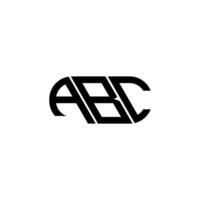 abc lettera logo design. abc creativo iniziali lettera logo concetto. abc lettera design. vettore