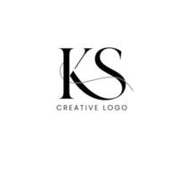 ks iniziale lettera logo design vettore