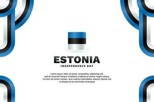 Estonia indipendenza giorno celebrare design vettore