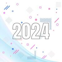 2024 nuovo anno design vettore. contento nuovo anno 2024 design modello vettore