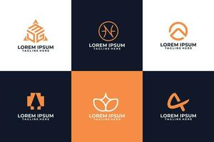 minimalista pulito logo design fascio vettore