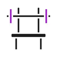 manubrio icona solido viola nero sport simbolo illustrazione. vettore