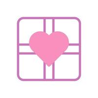 regalo amore icona duotone viola rosa stile San Valentino illustrazione simbolo Perfetto. vettore