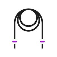 saltare corda icona solido viola nero sport simbolo illustrazione. vettore