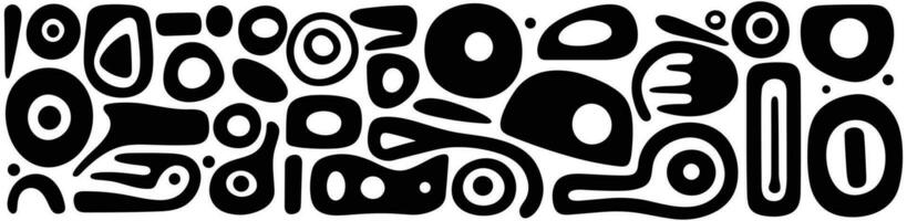 nero e bianca cerchi, forme e cerchi per creare un' parete modello, nel il stile di grassetto scritte, animato gif, allungata figure, incentrato sull'oggetto trovato, morbido e arrotondato le forme, webcam vettore