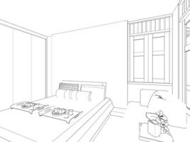 3d illustrazione di Residenziale progetto vettore