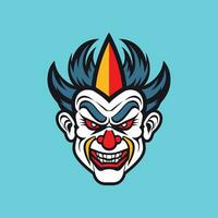 sorridente clown viso vettore arte design