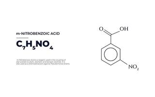 strutturale chimico formula di un' composto con corto informazione bandiera design vettore