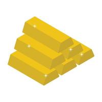 elementi della pila d'oro vettore