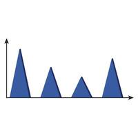 triangolo Infografica modello, colore statistico 3d isometrico, vettore illustrazione