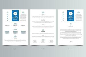 professionale curriculum vitae o CV e copertina lettera modello vettore