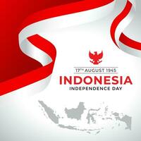 bendera merah putih Indonesia o bingkai bendera merah putih e sfondo merah putih o ornamento telaio merah putih vettore