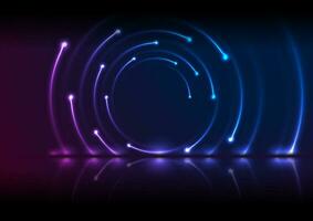 blu ultravioletto neon laser turbine tecnologia sfondo vettore