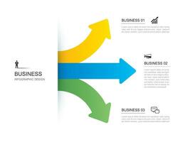 3 dati infografica freccia modo modello. vettore illustrazione astratto sfondo.