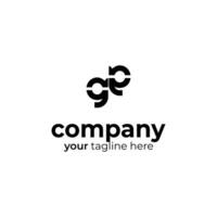 gg lettera logo design vettore