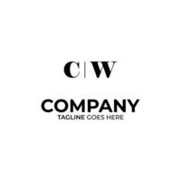 cw lettera logo design vettore