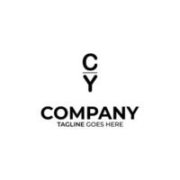 cy lettera logo design vettore