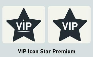 vip icona, vip icona stella premio vettore illustrazione su isolato bianca sfondo.