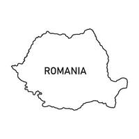 Romania carta geografica icona vettore