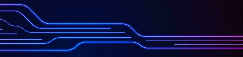raggiante blu viola neon circuito tavola Linee sfondo vettore