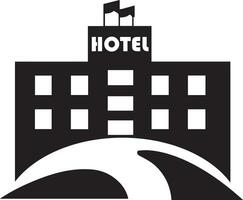 Hotel logo vettore silhouette, Hotel icona vettore