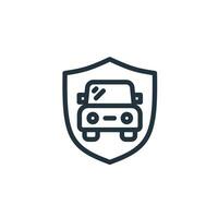auto sicurezza icona isolato su bianca sfondo. auto sicurezza vettore simbolo, assicurazione, protezione per ragnatela e mobile design.