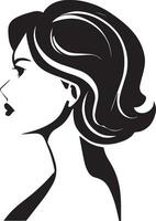 donna profilo vettore silhouette illustrazione