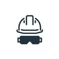 lavoratore casco icona nel di moda piatto stile isolato su bianca sfondo. lavoratore casco vettore simbolo, sicurezza per ragnatela e mobile design.