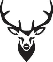 cervo viso vettore silhouette illustrazione nero colore